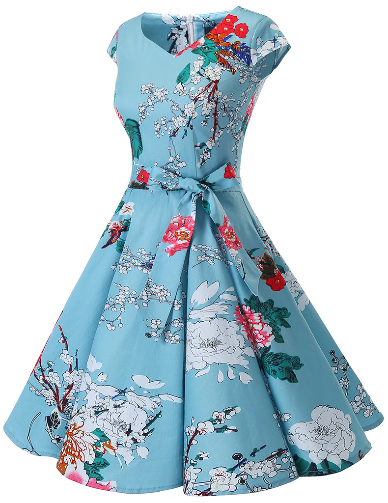 DRESSTELLS Women's Vintage Tea Dress ...